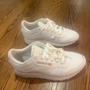 Reebok white leather sneaker